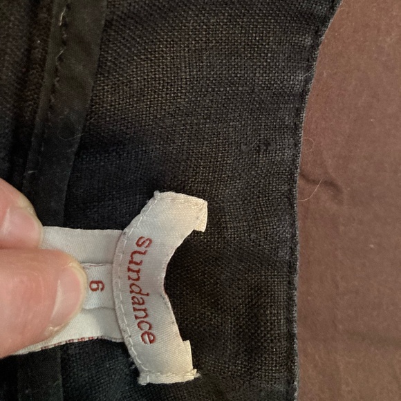 Wide Leg Cropped Black Linen Pants from Sundance Catalogue - Picture 6 of 15